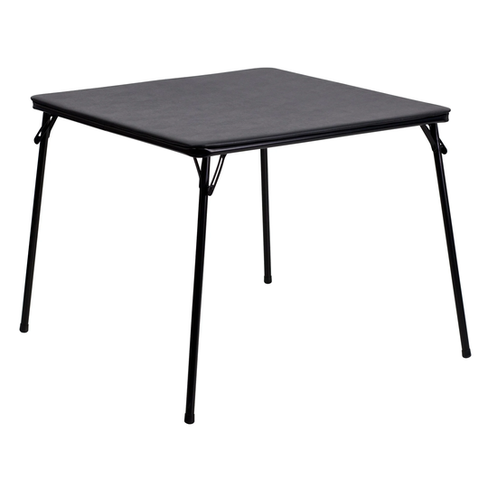 33.5" Black Square contemporary Folding Card Table