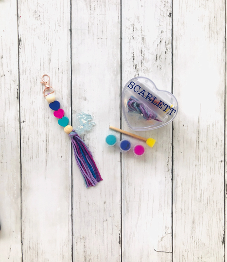 Backpack Charm Kit For Kids, Craft Girls, Personalized Party Favors Sleepover Craft, Art Kits Tween, Paint