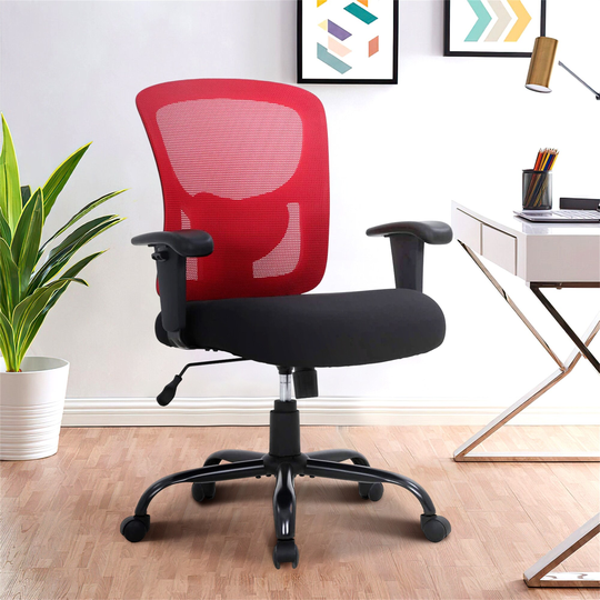 Red Mesh Task Ergonomic Office Chair