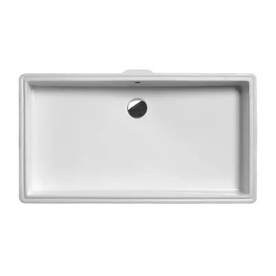 GSI Quadro New Ceramic Rectangular Undermount Bathroom Sink with Overflow