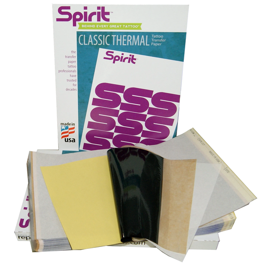 100 Repro Spirit Sheets Classic Thermal Printer Transfer & Stencil Paper 8.5"