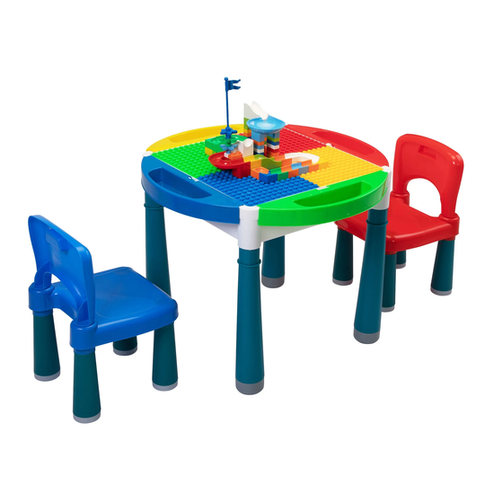 Kids Multi Activity Table & 2 Chairs Set Compatible Storage Table
