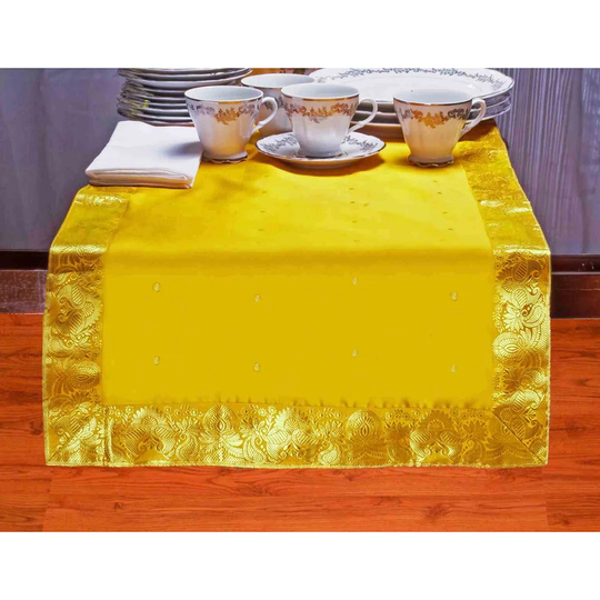 Yellow - Hand Crafted Table Runner (India)