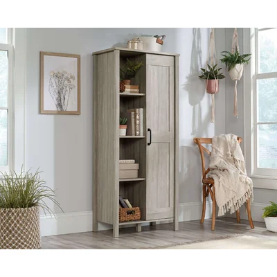 Rural Pine Sliding Door Storage Cabinet