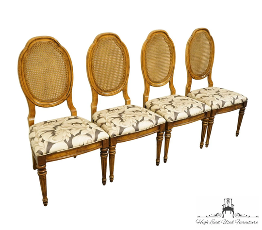 Set Of 4 Stanley Furniture Italian Provincial Cane Back Dining Chairs 1011-65
