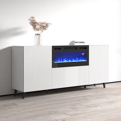 Pafos WH-EF Electric Fireplace 71" Sideboard