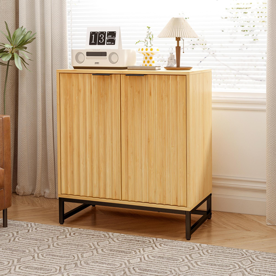 Bamboo 2 door Buffet, Sideboard Storage Cabinet, Accent Cabinet