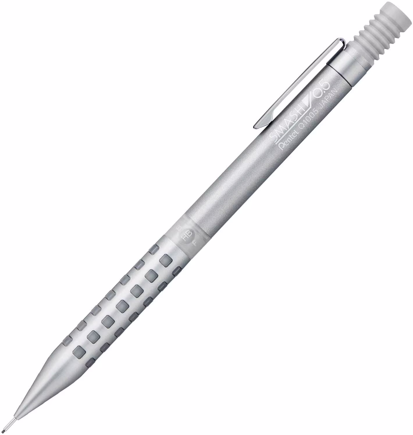 Pentel Smash Limited Edition Mechanical Pencil 0.5mm Q-1005 Silver Barrel