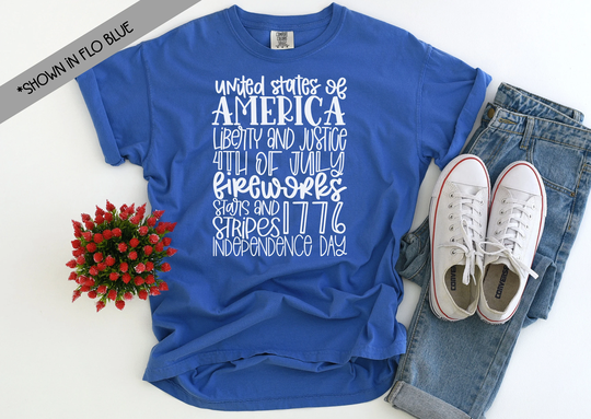 4Th Of July Comfort Color Shirt - Tee Custom Colors