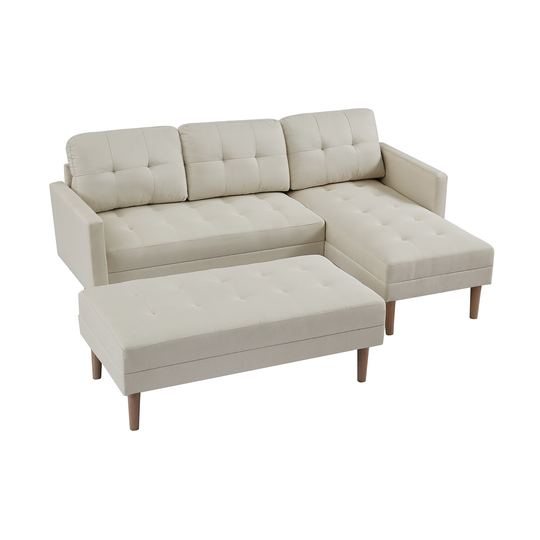 Sectional Sofa Bed with Ottoman Bench