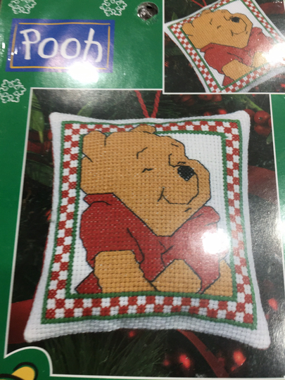 Pooh Ornament Counted Cross Stitch Holdiday Christmas Bear By Leisure Arts Unopened