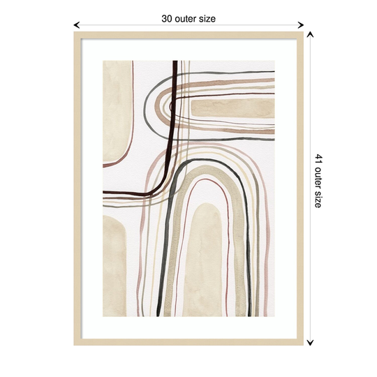 Arounds I by Nikki Galapon Wood Framed Wall Art Print - Svelte Natural