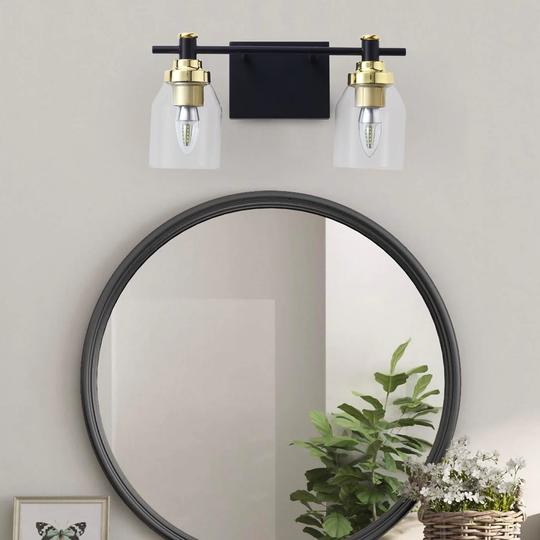 Modern 2/3-Light Glass Style Over Mirror Vanity Light