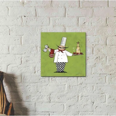 Cafe Chef in Color by Anne Tavoletti - Wrapped Canvas Painting Print