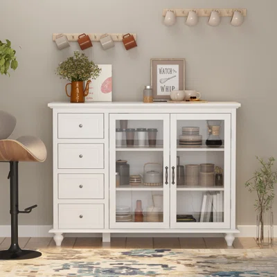 Basilisa 47" Wide 4 Drawer Sideboard