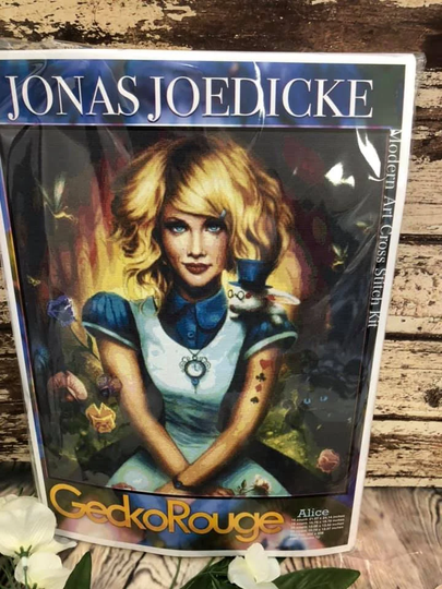 Alice By Jonas Joedicke | Jojo Arts Modern Cross Stitch Art Kit, 14 Count 2x1
