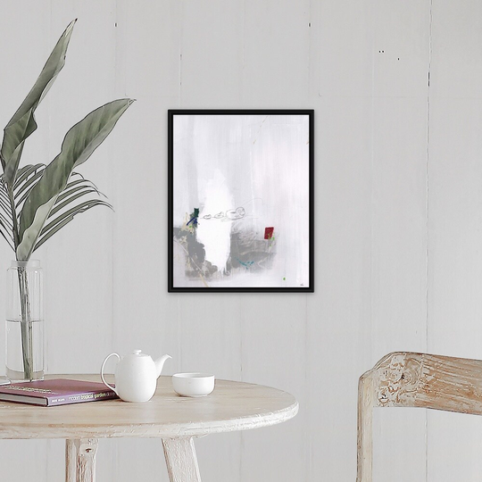 "Across the Block X" Black Float Frame Canvas Art