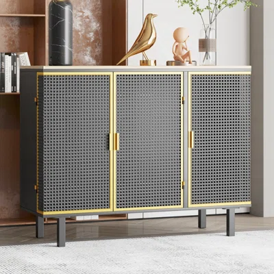 Vanderhide 40.35" Wide Iron Sideboard