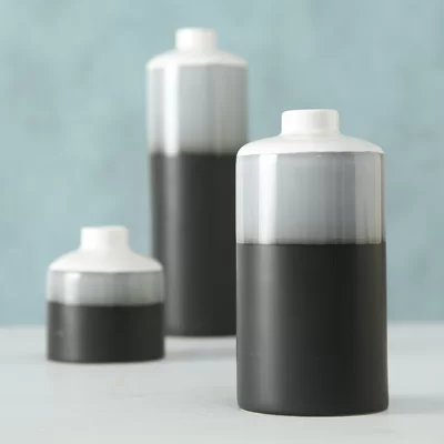 Chevalier Glaze Dipped 3 Piece Table Vase Set