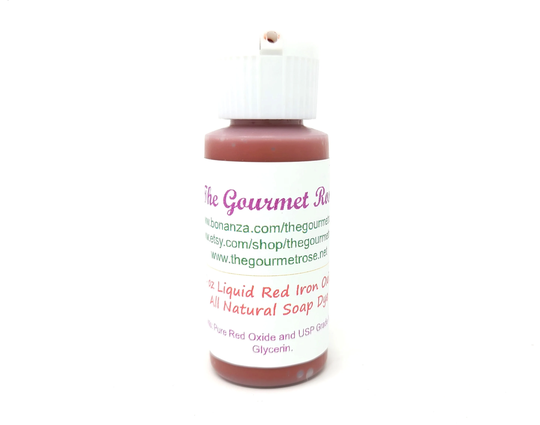 1 Oz Liquid Red Iron Oxide Soap Colorant All Natural Dye Skin Care Makeup Cosmetics Melt Pour Cold Processed Process Oil Water Disperse