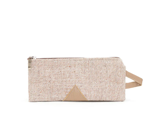 Zipper Pouch. Pencil Case, Handwoven Pouch, Leather Pouch, Eyeglass Case, Sunglasses Gift For Her, College Bag, Storage