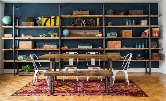 Reclaimed Wood Storage/Shelving, Urban Bookcase. You Choose Wood Finish & Steel Support Style/Color
