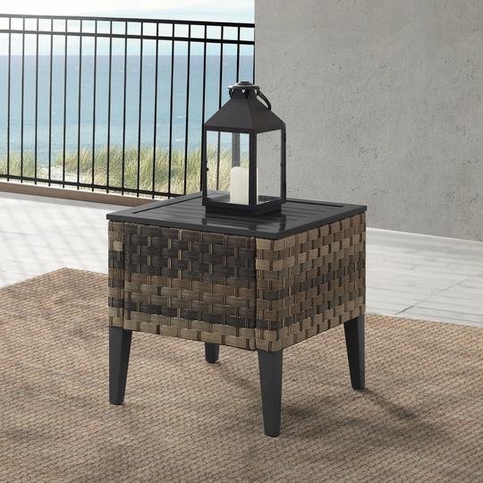 Prescott Outdoor Wicker Side Table - 20"x20"x20.25"