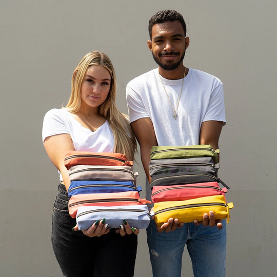 Organic Cotton Pencil Bag | Sustainable Gift Pen Pouch Travel Simple Organizer Cute Gift For Mom