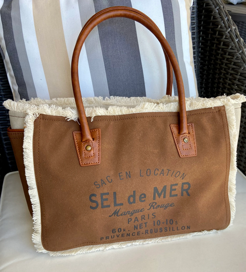 Fringe Tote, Boho, Vegan Suede Tote, Leather Straps, Padded Ipad Pocket, Office Bag, Zip Closure, Multiple Inner Pockets