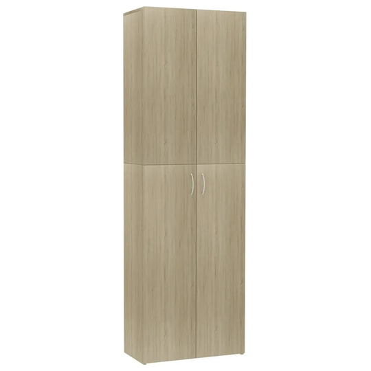 vidaXL Office Cabinet Sonoma Oak 23.6"x12.6"x74.8" Chipboard