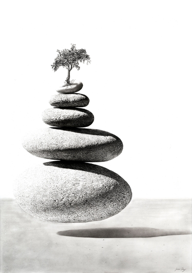 Balance - Jono Dry Pencil Drawing Print
