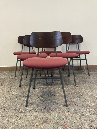 1 Of 5 Mid-Century Minimalist Dining Chair By Niko Kralj For Stol Kamnik/Industrial Vintage Retro Made in Yugoslavia
