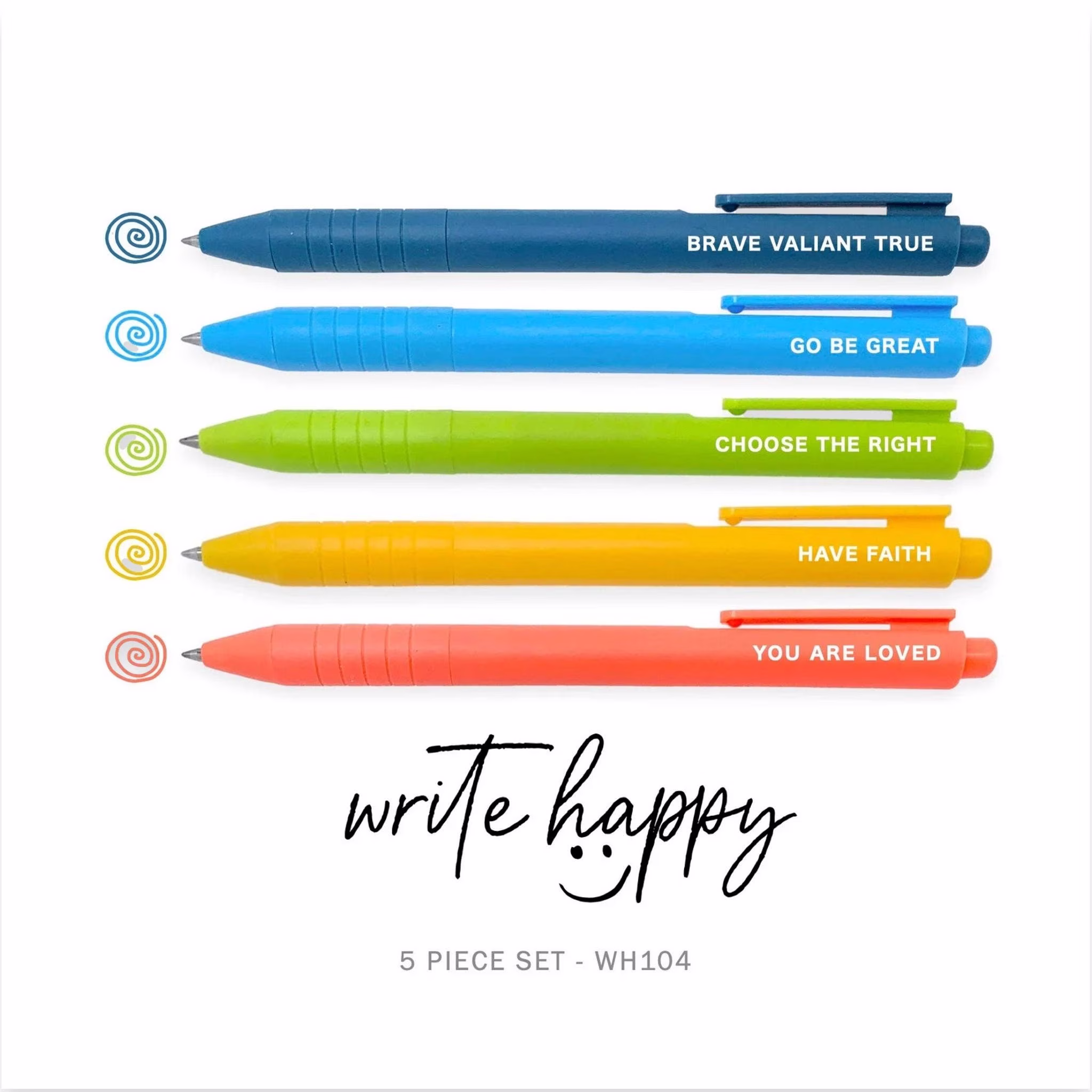 Colored Ink Rollerball Gel Pen Gift Set With Quotes, Christian Gifts For Kids, Baptismal Boys & Girls, Birthday, Journaling Pens