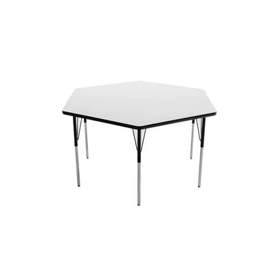 Whiteboard Table Adjustable Height Hexagon Activity Table