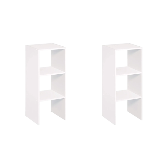 ClosetMaid Decorative Home Stacking 31" 2-Cube Organizer Storage, White (2 Pack) - 15