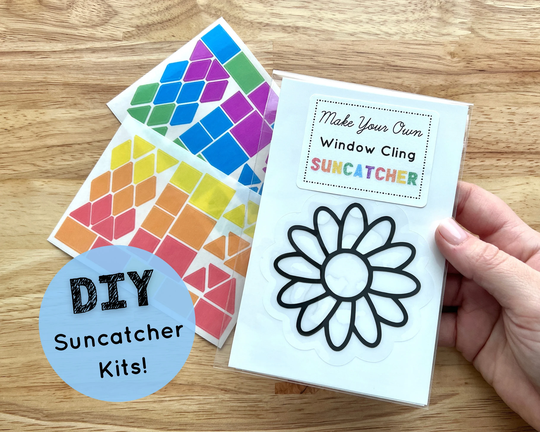 Daisy Suncatcher For Windows, Flower Craft Kit Kids, Sticker Kit, Sun Catcher, Groovy Crafts, Rainy Day Activities