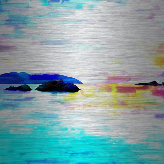 Handmade Parvez Taj - Lake Colors Aluminum Art