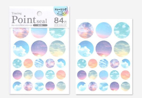 Tracing Point Seal "Sky Color" From Japan