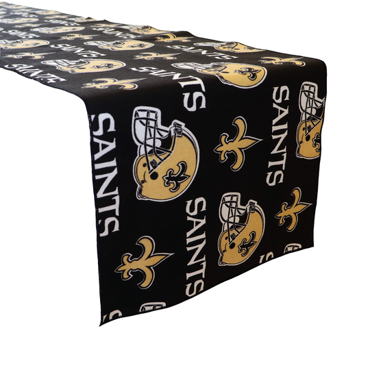 New Orleans Saints 100% Cotton Table Runner/Home Dining Décor Sports Events Holidays & Parties Tailgate Football Fans