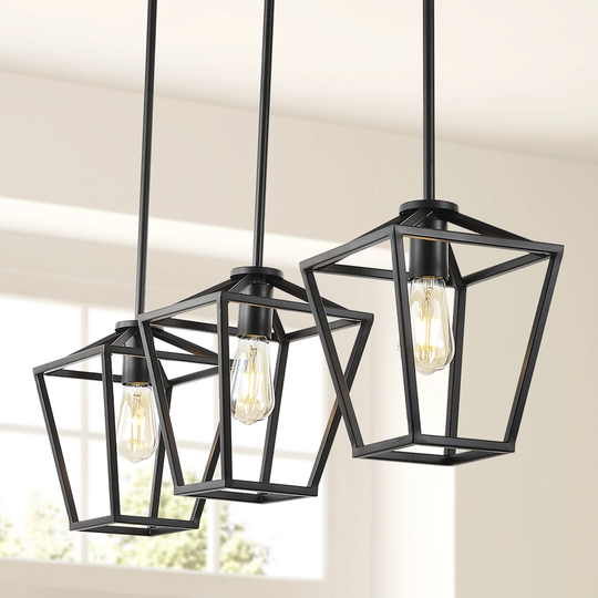 Amara 7.88" 1-Light Industrial Farmhouse Iron LED Pendant, Oil Rubbed Bronze by JONATHAN Y