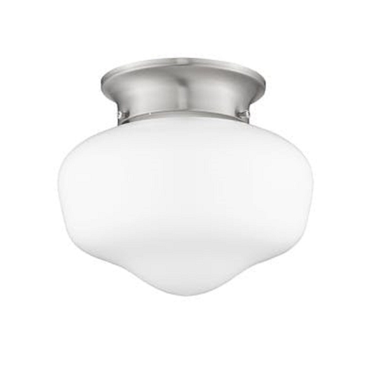 Flushmount 1 Light Farmhouse 7"High Ceiling light in Satin Nickel