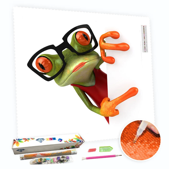5D Diy Square Round Diamond Painting Kit Full Drill-Little Frog-Diy By Number Rhinestone Pasted For Home Wall Decor