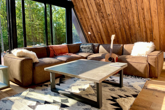 Concrete & Steel Large Coffee Table