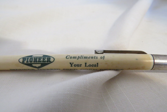 Sale Vintage Pioneer Advertising Pencil Seed Corn Dealer Philip A. Blender Saffordville Kansas Scripto Customer Premium
