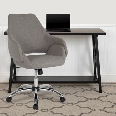 Dayleen Home and Office Upholstered Mid-Back Office Chair with Wrap Style Arms