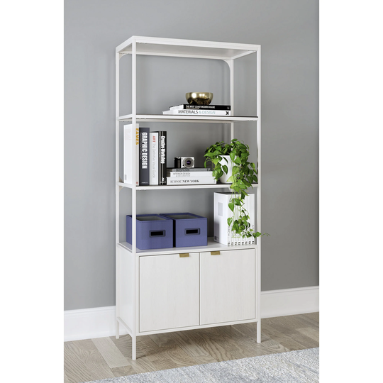 Signature Design by Ashley Deznee White Large Bookcase - 33"W x 16"D x 72"H