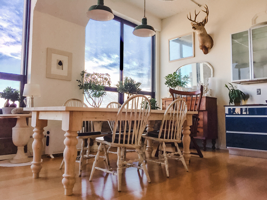 Natural Wood Farmhouse Table, Large Farm Custom Rustic Kitchen Barn Table