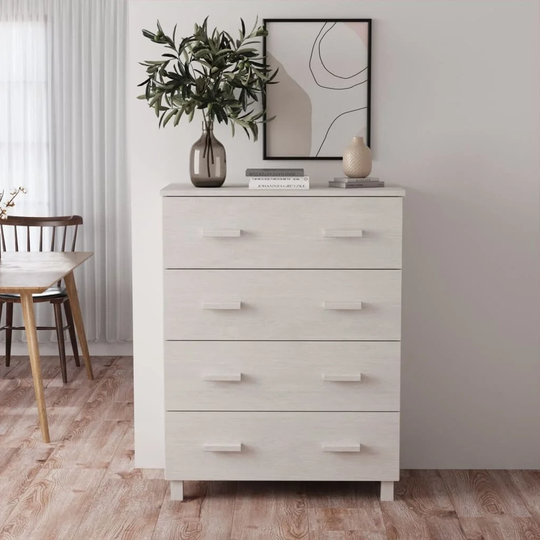 Sideboard White 31.1"x15.7"x40.7" Solid Wood Pine