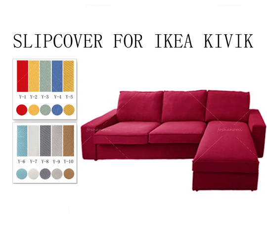 Ikea Kivik Sofa Covers 3 Seat With Chaise(2 + 1 Chaise, Sofa Covers, Ikea Kivik Sofa Covers, Covers For Sofa, Covers Ikea Couch