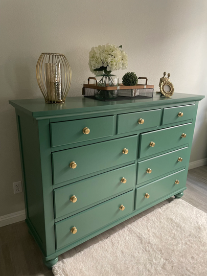 Soldgorgeous Tall Green Dresser/Credenza/Sideboard